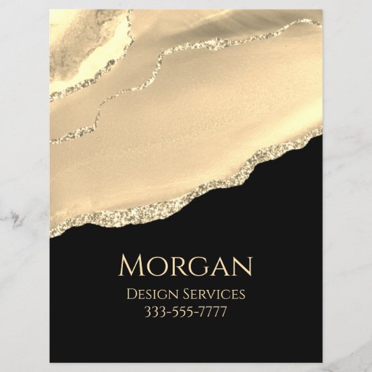 クラッシィゴールドアゲート＆グリッター ビジネスプロモ ブラック チラシ (正面)