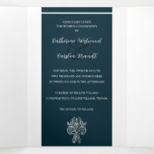 クラッシィツーカラーのウェディング 三つ折り招待状 (内部中)