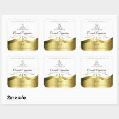 クラッシィ ウェイヴィー ゴールド デコ ライト ホワイト モノグラム ラベル (シート)