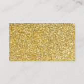 クラッシィ＆エレガント ゴールドグリッター モダンラグジュアリー オーダーメイド 名刺 (裏面)