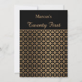 クラッシィ ゴールド バースデー インビテーション (裏面)