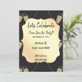 クラッシィ ブラック＆ゴールドの新年祝賀 招待状 (スタンド正面)