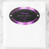 クラッシィ ブラック パープル シャイニー ブリリアント 製品ラベル 楕円形シール (バッグ)