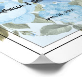 クラッシシックブルーフローラへようこそ ポスター (角)