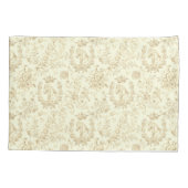 クラッシッエレガントクシックベージュクリームエクエストラントワール 枕カバー (裏面)