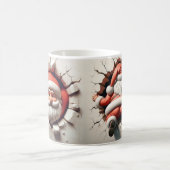 クラッシュおもしろいサンタクロースデザイン コーヒーマグカップ (中央)