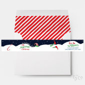 クラッシュおもしろいランディング小妖精や小人メリークリスマスの願い ラップアラウンドラベル