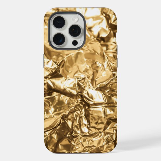 クラッシュした金の折り目 iPhoneケース (裏面)