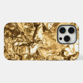 クラッシュした金の折り目 iPhoneケース (裏面横)