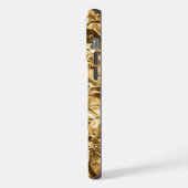 クラッシュした金の折り目 iPhoneケース (左側面)