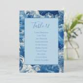 クラッシュした青い海波の名前と座席表 招待状 (スタンド正面)