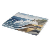 クラッシュする波 | ロッキー海岸水色 カッティングボード (角)