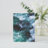 クラッシュする波(海) ポストカード (スタンド正面)