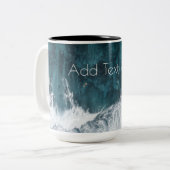 クラッシュする海波 ツートーンマグカップ (正面左)