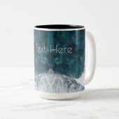 クラッシュする海波 ツートーンマグカップ (正面右)