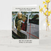 クラッシュテおもしろいストダミー写真誕生日 カード (黄色い花)