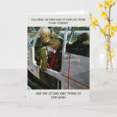 クラッシュテストおもしろいダミーフォト誕生日 カード (黄色い花)