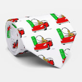 クラッシュテストダミーと車の再充電 ネクタイ (ロール)