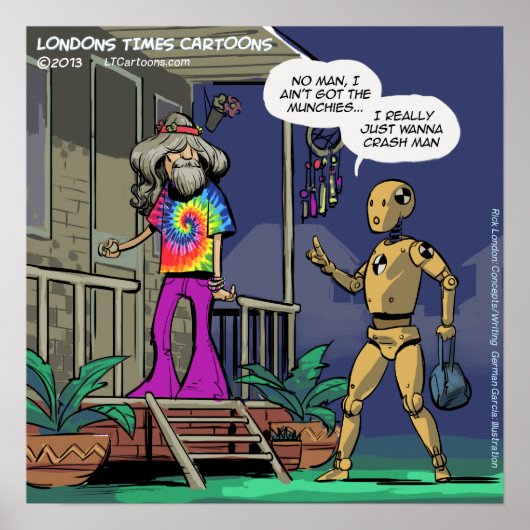 クラッシュテストヒッピーおもしろいポスター ポスター (正面)