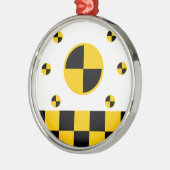 クラッシュテストマーカーはっきりしたスタイル メタルオーナメント (左)