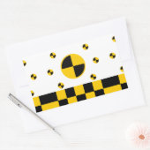 クラッシュテストマーカーはっきりしたスタイル 長方形シール (封筒)