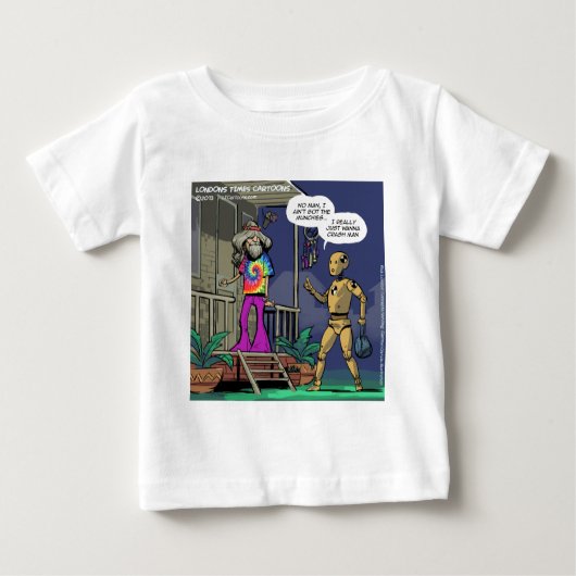 クラッシュテストHippie おもしろい ベビーTシャツ (正面)