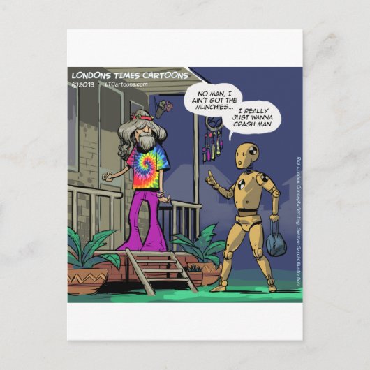 クラッシュテストHippie おもしろい ポストカード (正面)