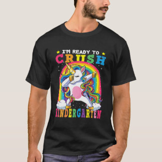 クラッシュ幼稚園ダビングユニコーン新学期 Tシャツ