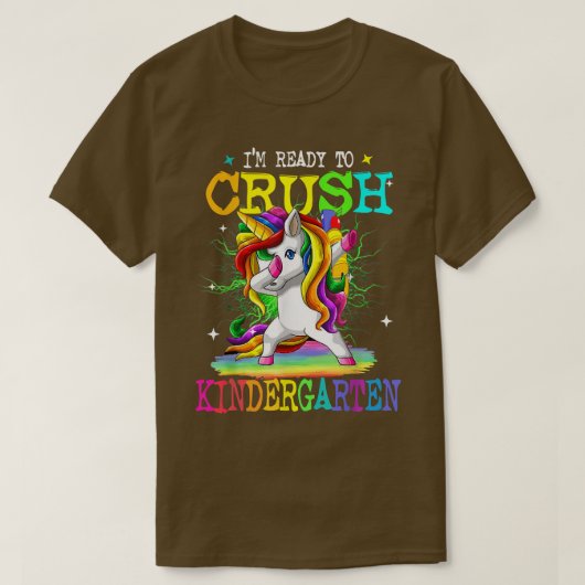 クラッシュ幼稚園ダビングユニコーン新学期 Tシャツ (デザイン正面)