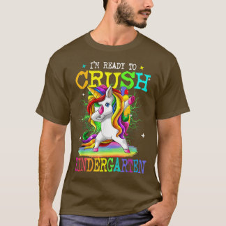 クラッシュ幼稚園ダビングユニコーン新学期 Tシャツ