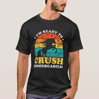 クラッシュ幼稚園ダビングユニコーン新学期 Tシャツ