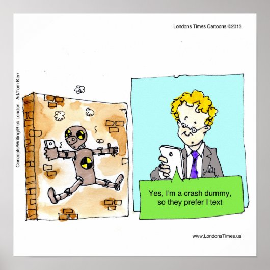 クラッシュ文字ダミーおもしろいポスター ポスター (正面)