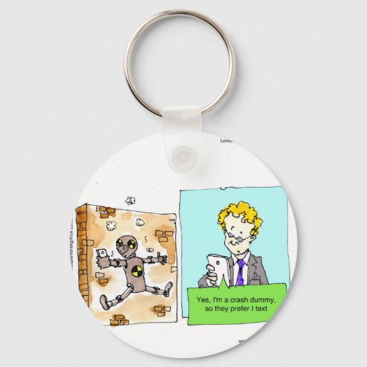 クラッシュ文字ダミーおもしろい キーホルダー (正面)