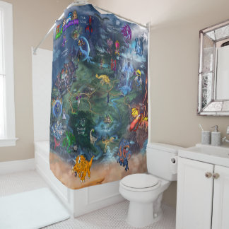 クラッシュ最高のウィザーズ恐竜ドラゴンVampires シャワーカーテン