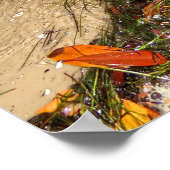 クラッシュ波カラフル葉のポスター ポスター (角)