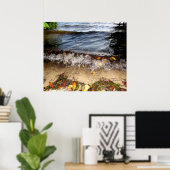 クラッシュ波カラフル葉のポスター ポスター (ホームオフィス)