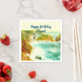 クラッシュ波水色 スタンダードカクテルナプキン (インサイチュ)