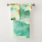 クラッシュ波水色 バスタオルセット (インサイチュ)