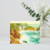 クラッシュ波水色 ポストカード (スタンド正面)