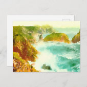 クラッシュ波水色 ポストカード (正面/裏面)