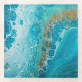 クラッシュ波 ガラスコースター (正面)