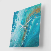 クラッシュ波 スクエア壁時計 (傾斜)