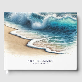 クラッシュ海波沿岸ビーチ結婚式 ゲストブック