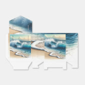 クラッシュ海波沿岸ビーチ結婚式 フェイバーボックス (折り畳みなし)