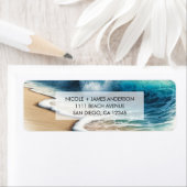 クラッシュ海波沿岸ビーチ結婚式 ラベル (インサイチュ)