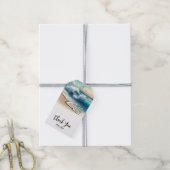 クラッシュ海波素朴沿岸ビーチ結婚式 ギフトタグ (より糸付き)