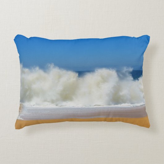クラッシュ海波訛り枕 アクセントクッション (正面)
