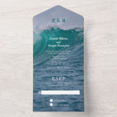 クラッシュ結婚波の全招待状 オールインワン招待状 (内側)