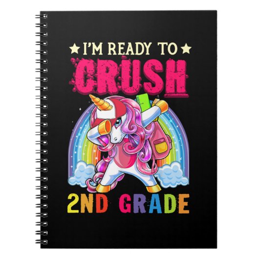 クラッシュ2年生ダビングユニコーン新学期ギル ノートブック (正面)