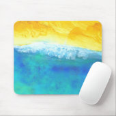 クラッシュ・ウェーブズ抽象芸術絵画・シースケープ マウスパッド (マウス)